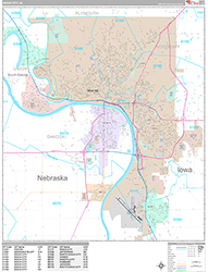 Sioux City Wall Map Premium Style 2026